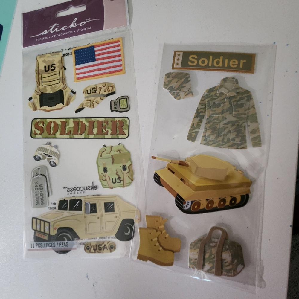 5/20$ ARMY 6 scrapbooking sticker bundle - Picture 6 of 6